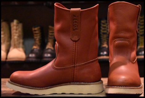 【5D 良品 10年】レッドウィング 8866 ペコス 赤茶 オロラセット プルオン クッションソール ブーツ redwing pecos HOPESMORE