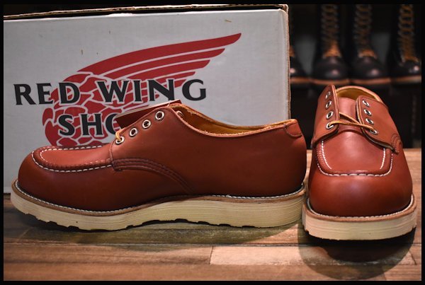 【9.5D 箱付 DEAD 羽タグ】レッドウィング 8104 オックスフォード 赤茶 オロラセット ローカット モックトゥ ブーツ redwing  HOPESMORE