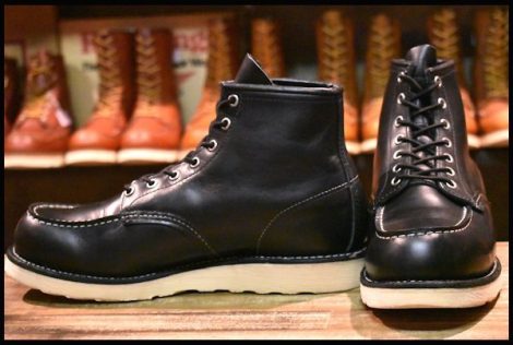 【10D 良品 05年】レッドウィング 8130 アイリッシュセッター 黒 ブラッククローム モックトゥ 編み上げ ブーツ 8179 redwing HOPESMORE