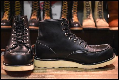 【8D 美品 羽タグ 99年】レッドウィング 8130 アイリッシュセッター 黒 ブラッククローム モックトゥ ブーツ 8179 redwing HOPESMORE