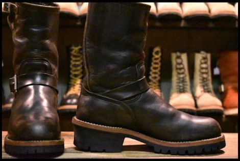 【7.5D 良品 PT91プリント ビブラムカスタム】レッドウィング 2268 エンジニア ブラッククローム スチールトゥ ブーツ redwing HOPESMORE