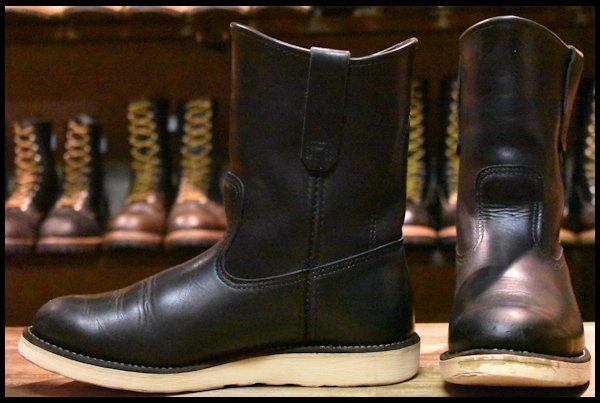 【7E 良品 08年】レッドウィング 8169 ペコス 黒 ブラッククローム クッションソール ブーツ redwing pecos HOPESMORE