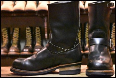 【8.5D 良品 PT99刺繍】レッドウィング 8270 ナイフポケット エンジニア ブラック 黒 スチールトゥ ブーツ redwing HOPESMORE