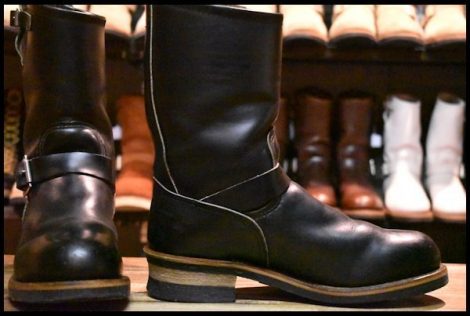 【8.5D 良品 PT91プリント】レッドウィング 2268 エンジニア 黒 ブラッククローム スチールトゥ ブーツ redwing HOPESMORE
