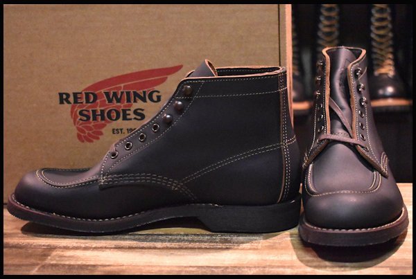 【8.5D 箱付 未使用 19年】レッドウィング 8075 1930s スポーツ ブーツ 黒 ブラック プレーリー redwing フラットボックス  HOPESMORE