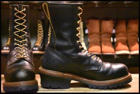 茶芯RED WING レッドウィング 9210 ブラック ロガーブーツUS9.5 ...