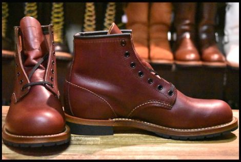 【7D 箱付 未使用 10年】レッドウィング 9011 ベックマン ブラックチェリー フェザーストーン プレーントゥ ブーツ redwing  HOPESMORE