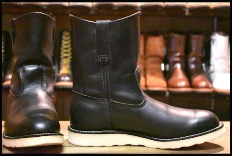 【9.5E 良品 08年】レッドウィング 8169 ペコス 黒 ブラッククローム ブーツ redwing pecos HOPESMORE