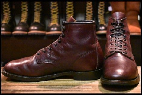 【8.5D 良品 17年】レッドウィング 9062 ベックマン ブラックチェリー フェザーストーン フラットボックス ブーツ redwing HOPESMORE