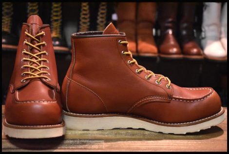 【9E 美品 16年】レッドウィング 8875 アイリッシュセッター 赤茶 オロラセット モックトゥ レースアップ ブーツ redwing HOPESMORE