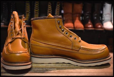【11E 未使用 14年】レッドウィング 9850 アイリッシュセッター ゴールドラセット カヌーモック 編み上げ ブーツ redwing HOPESMORE