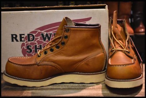 【9EE 箱付 DEAD サイド羽タグ 99年】レッドウィング 875 アイリッシュセッター 茶 オロイジナル モックトゥ ブーツ redwing HOPESMORE
