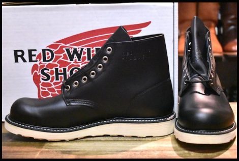 【9D 箱付 未使用 FRAGMENT別注 19年】レッドウィング 4665 黒 ブラッククローム プレーントゥ フラグメント ブーツ redwing HOPESMORE
