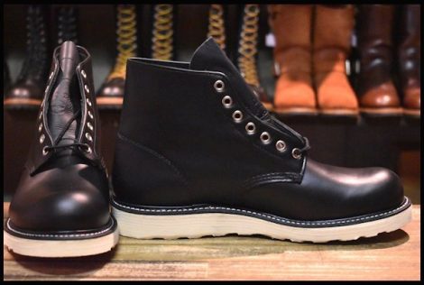 【9D 箱付 未使用 FRAGMENT別注 19年】レッドウィング 4665 黒 ブラッククローム プレーントゥ フラグメント ブーツ redwing HOPESMORE