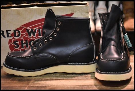 【8.5E 箱付 DEAD 犬タグ 98年】レッドウィング 8179 アイリッシュセッター 黒 ブラッククローム モックトゥ ブーツ redwing  HOPESMORE