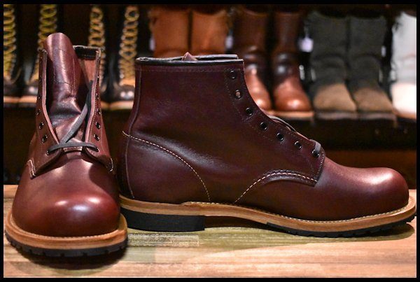 【11EE 箱付 未使用 18年】レッドウィング 9411 ベックマン ブラックチェリー フェザーストーン プレーントゥ ブーツ redwing  HOPESMORE