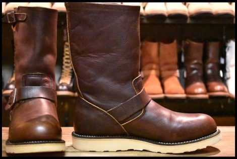 【9D 良品 08年】レッドウィング 2970 エンジニア 茶 ブラウン スチール無し トラクショントレッドソール ブーツ redwing HOPESMORE