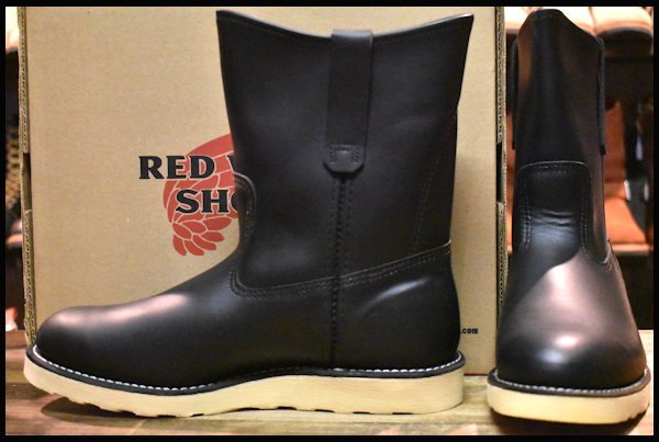 【8E 箱付 未使用 11年】レッドウィング 8169 ペコス 黒 ブラッククローム クッションソール ブーツ redwing pecos  HOPESMORE