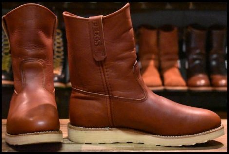 【8.5E 良品 14年】レッドウィング 8866 ペコス 赤茶 オロラセット プルオン クッションソール ブーツ redwing pecos HOPESMORE