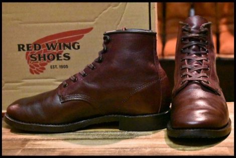 【7D 箱付 良品 17年】レッドウィング 9062 ベックマン ブラックチェリー フェザーストーン フラットボックス ブーツ redwing HOPESMORE