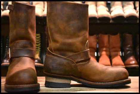 【7.5D 良品 11年】レッドウィング 2972 エンジニア 茶 カッパー ラフ＆タフ スチールトゥ ブラウン ブーツ redwing HOPESMORE