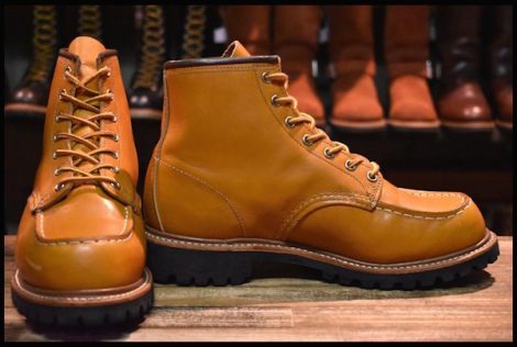 【8E 良品 19年】レッドウィング 9879 アイリッシュセッター ゴールドラセット モック ビブラムソール ブーツ redwing HOPESMORE