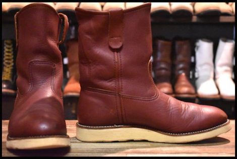 【7.5E 良品 犬タグ 98年】レッドウィング 8866 ペコス 赤茶 オロラセット クッションソール ブーツ redwing pecos HOPESMORE