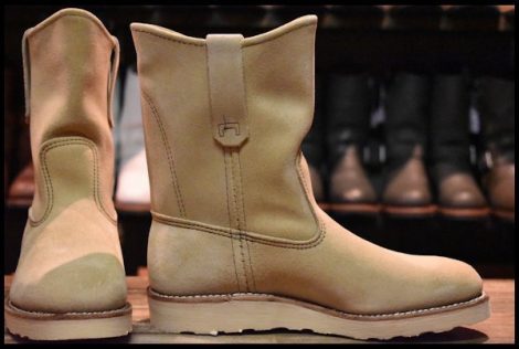 【6D 未使用 08年】レッドウィング 8168 スエード ペコス ホーソーン アビレーン ラフアウト ベージュ ブーツ redwing pecos HOPESMORE