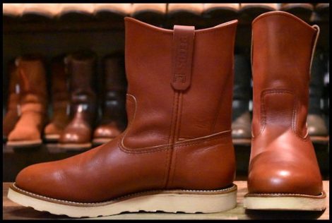 【9.5E 美品 19年】レッドウィング 8866 ペコス 赤茶 オロラセット クッションソール ブーツ redwing pecos HOPESMORE