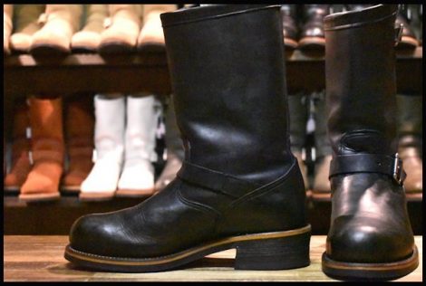 【8E 良品 白タグ】Chippewa チペワ 27899 エンジニア 黒 ブラック 11インチハイト スチールトゥ ブーツ HOPESMORE