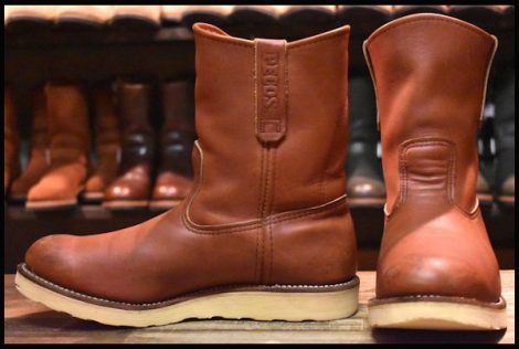 【9E 良品 08年】レッドウィング 8866 ペコス 赤茶 オロラセット プルオン クッションソール ブーツ redwing pecos HOPESMORE
