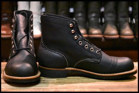 【6.5D 箱付 未使用 22年】レッドウィング 8084 アイアンレンジャー ブラックハーネス 黒 キャップドトゥ ブーツ redwing HOPESMORE