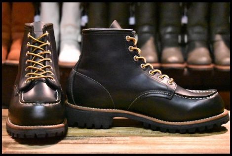【8.5E 美品 07年】レッドウィング 8176 ビブラム アイリッシュセッター 黒 ブラッククローム モック 編み上げ ブーツ redwing HOPESMORE