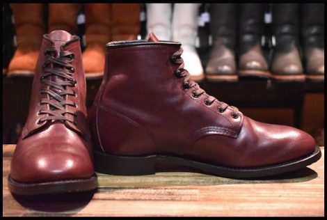 【9.5D 美品 17年】レッドウィング 9062 ベックマン ブラックチェリー フェザーストーン フラットボックス ブーツ redwing HOPESMORE