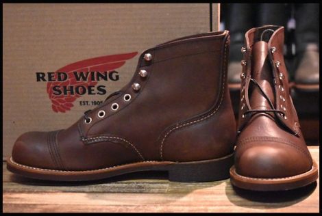 【7.5D 箱付 未使用 22年】レッドウィング 8111 アイアンレンジャー アンバー ハーネス キャップトゥ ブラウン ブーツ redwing HOPESMORE
