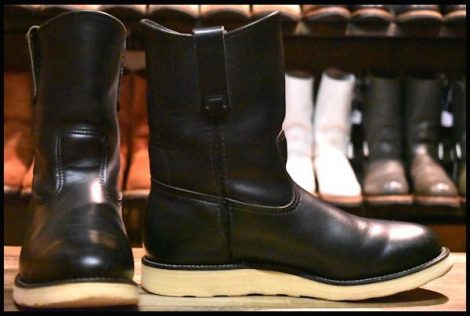 【7.5E 良品 羽タグ 98年】レッドウィング 8169 ペコス 黒 ブラッククローム プルオン クッションソール ブーツ redwing pecos HOPESMORE