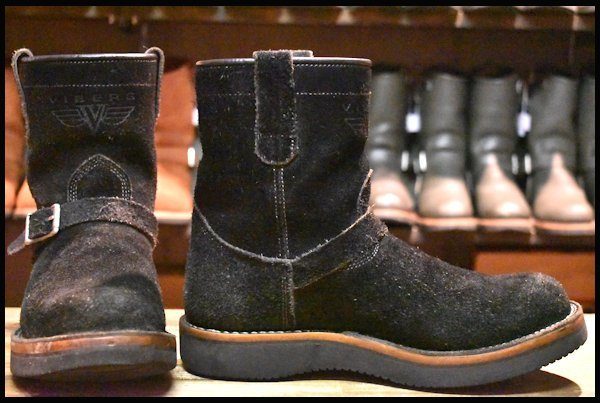 UK9 良品】VIBERG ヴァイバー 87 ショートシフトエンジニア 黒スエード