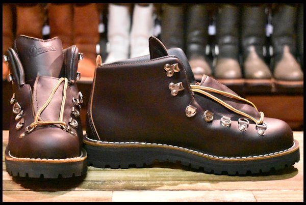 【9EE 箱付 未使用 白タグ】Danner ダナー マウンテンライト 30866 茶 ブラウン ゴアテックス GORE-TEX 編み上げ ブーツ  HOPESMORE