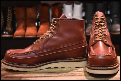 【10.5E 美品 15年】レッドウィング 9851 カヌーモック アイリッシュセッター 赤茶 オロラセット 編み上げ ブーツ redwing HOPESMORE