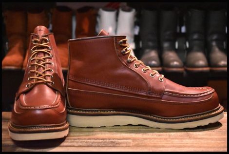 【10.5E 美品 15年】レッドウィング 9851 カヌーモック アイリッシュセッター 赤茶 オロラセット 編み上げ ブーツ redwing HOPESMORE