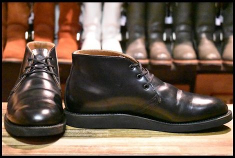 【9.5D 美品 11年】レッドウィング 9196 ポストマン チャッカ 黒 ブラック シャパラル 短靴 レースアップ ブーツ redwing HOPESMORE