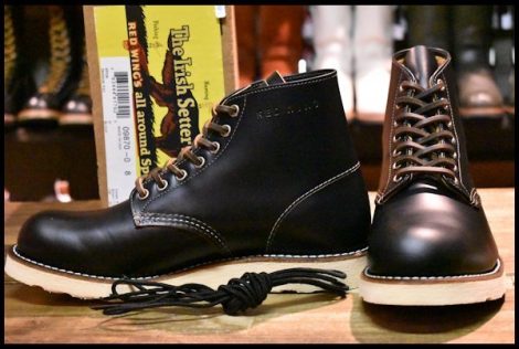 【8D 箱付 美品 19年】レッドウィング 9870 アイリッシュセッター ブラック クローンダイク プレーントゥ ブーツ redwing  HOPESMORE