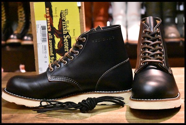 【8D 箱付 美品 19年】レッドウィング 9870 アイリッシュセッター ブラック クローンダイク プレーントゥ ブーツ redwing  HOPESMORE