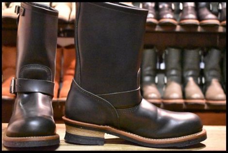 【8.5D 未使用 12年】レッドウィング 2268 エンジニア 黒 ブラッククローム スチールトゥ ブーツ redwing HOPESMORE