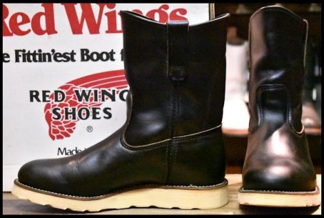 【7.5E 美品 羽タグ 97年】レッドウィング 8169 ペコス 黒 ブラッククローム クッションソール ブーツ redwing pecos HOPESMORE