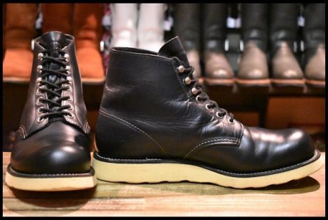 【7.5E 良品 犬タグ 98年】レッドウィング 8165 アイリッシュセッター 黒 ブラッククローム プレーントゥ ブーツ redwing HOPESMORE