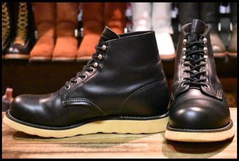 【7.5E 良品 犬タグ 98年】レッドウィング 8165 アイリッシュセッター 黒 ブラッククローム プレーントゥ ブーツ redwing HOPESMORE