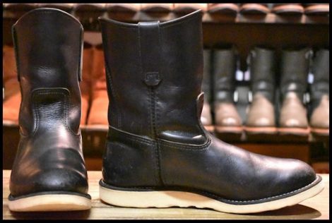 【9E 良品 11年】レッドウィング 8169 ペコス 黒 ブラッククローム クッションソール ブーツ redwing pecos HOPESMORE