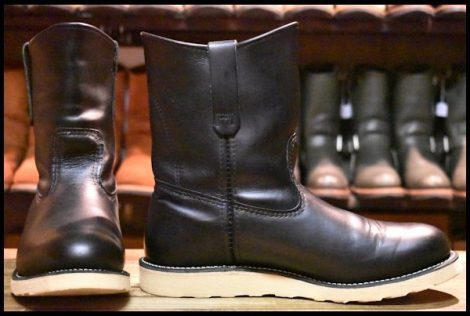 【10E 美品 16年】レッドウィング 8169 ペコス 黒 ブラッククローム クッションソール ブーツ redwing pecos HOPESMORE
