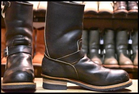 【9D 良品 PT91プリント】レッドウィング 2268 エンジニア 黒 ブラッククローム スチールトゥ ブーツ redwing HOPESMORE